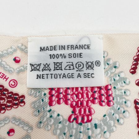 HERMES エルメス ツイリー KELLY EN PERLES アイボリー シルク100％ スカーフ 箱有