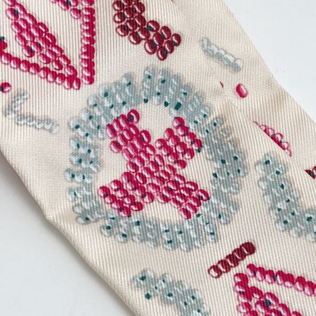 HERMES エルメス ツイリー KELLY EN PERLES アイボリー シルク100％ スカーフ 箱有