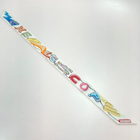 HERMES エルメス ツイリー Chevalo scope Neon ネオン ホワイト×マルチカラー シルク100％ スカーフ 箱有