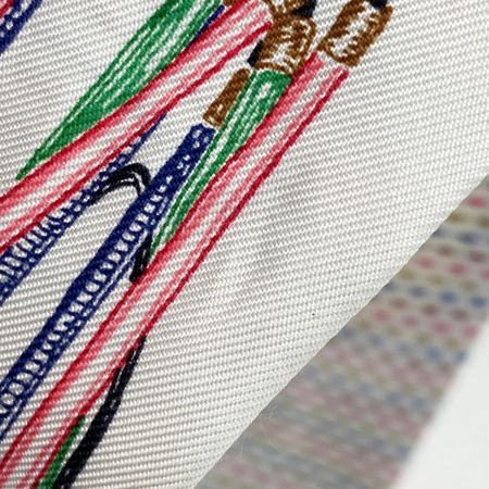 HERMES エルメス ツイリー Chevalo scope Neon ネオン ホワイト×マルチカラー シルク100％ スカーフ 箱有
