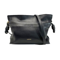 LOEWE ロエベ クラッチバッグ フラメンコ  A411FC2X73 ブラック レディース ゴールド金具 Bランク