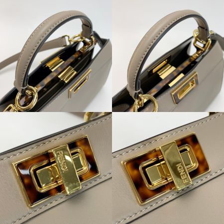  FENDI フェンディ ハンドバッグ ピーカブー 8BN327AFKZF11CA ベージュ 箱 布袋付