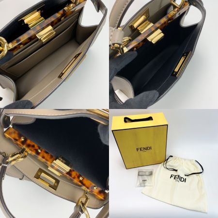  FENDI フェンディ ハンドバッグ ピーカブー 8BN327AFKZF11CA ベージュ 箱 布袋付