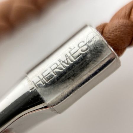  HERMES エルメス グレナン ドゥブルトゥール ブラウン レザーブレスレット 箱・布袋有