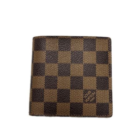  LOUIS VUITTON ルイヴィトン ダミエ PFマルコ N61675 2つ折り財布 