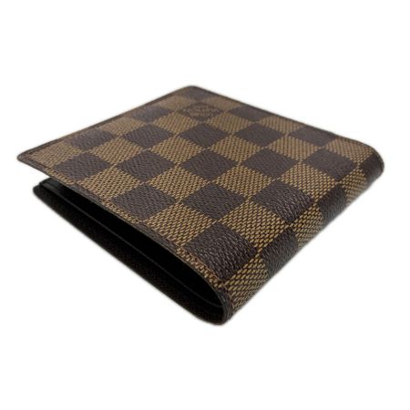  LOUIS VUITTON ルイヴィトン ダミエ PFマルコ N61675 2つ折り財布 