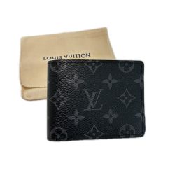 ☆☆ LOUIS VUITTON ルイヴィトン モノグラム・エクリプス ポルトフォイユ・ミュルティプル  M61695 2つ折り財布 保存袋有 Bランク