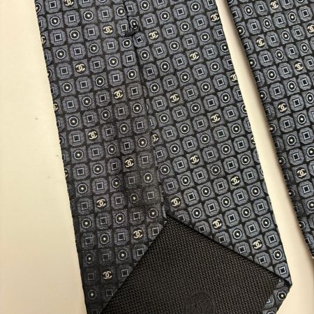 CHANEL シャネル ココマーク グレー シルク100% メンズ