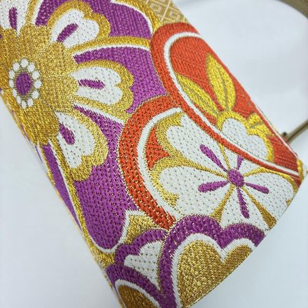   草履&バッグセット Fサイズ 草履長さ約24.5㎝ 花柄 箱付き 和装小物