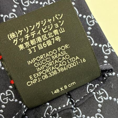 GUCCI グッチ GG ネクタイ ネイビー シルク100% メンズ