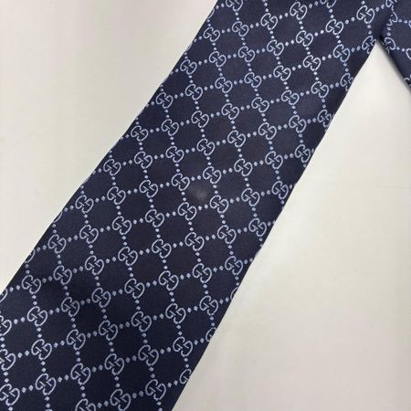 GUCCI グッチ GG ネクタイ ネイビー シルク100% メンズ