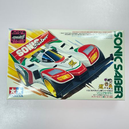   ミニ四駆 フルカウルミニ四駆シリーズ第2弾、スーパー1シャーシを採用した 1/32 ソニックセイバー タミヤ