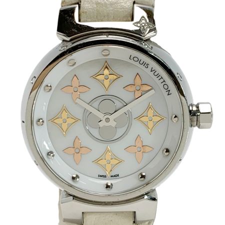 LOUIS VUITTON ルイヴィトン タンブール イディール ブロッサム Q12MS クォーツ 腕時計 レザー