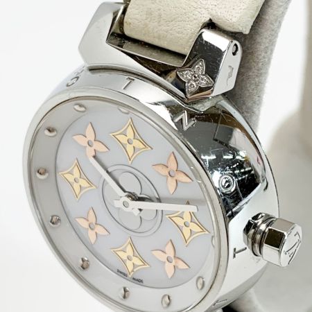 LOUIS VUITTON ルイヴィトン タンブール イディール ブロッサム Q12MS クォーツ 腕時計 レザー