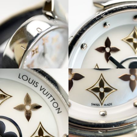 LOUIS VUITTON ルイヴィトン タンブール イディール ブロッサム Q12MS クォーツ 腕時計 レザー