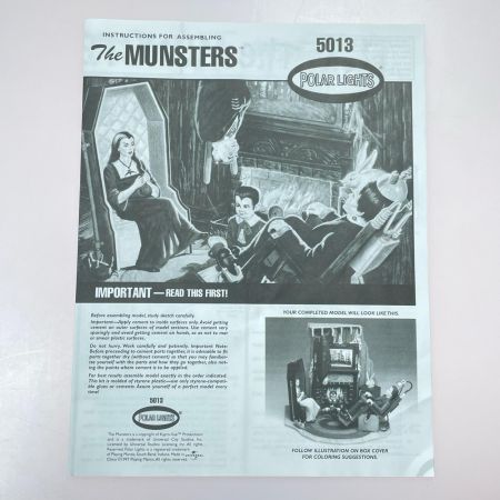THE MUNSTERES ザ・マンスターズ リビングルーム プラモデル ポーラーライツ