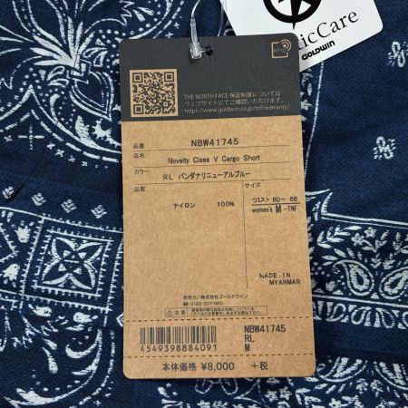 THE NORTH FACE ザノースフェイス ノベルティクラスファイブカーゴショーツ バンダナ柄 レディース SIZE M NBW41745 ネイビー