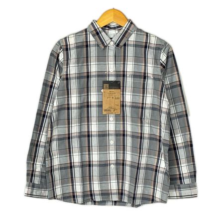 THE NORTH FACE ザノースフェイス L/S バハダネイチャーシャツ SIZE M レディース NRW11957 グレー×オレンジ