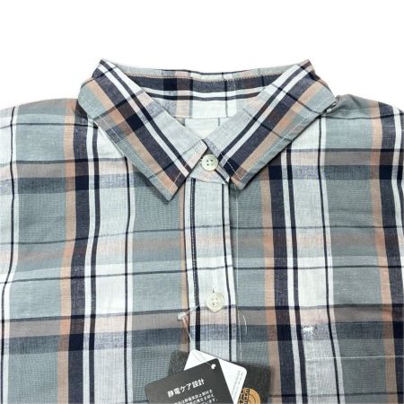 THE NORTH FACE ザノースフェイス L/S バハダネイチャーシャツ SIZE M レディース NRW11957 グレー×オレンジ