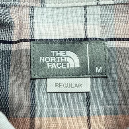 THE NORTH FACE ザノースフェイス L/S バハダネイチャーシャツ SIZE M レディース NRW11957 グレー×オレンジ