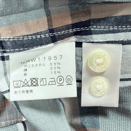 THE NORTH FACE ザノースフェイス L/S バハダネイチャーシャツ SIZE M レディース NRW11957 グレー×オレンジ