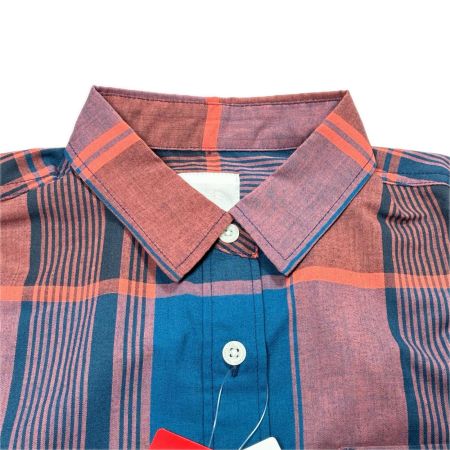 THE NORTH FACE ザノースフェイス ロングスリーブマドラスチェックシャツ SIZE M レディース NRW11812 オレンジ×ネイビー