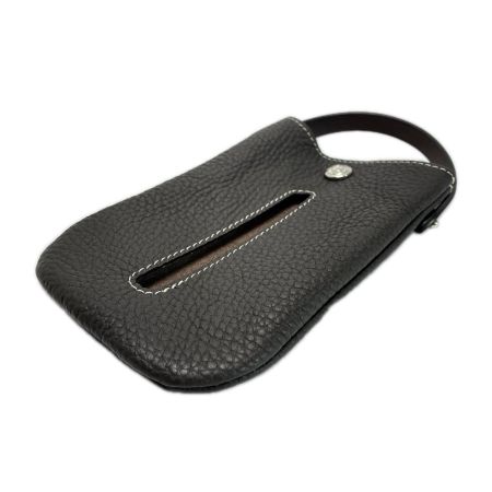 Somes Saddle ソメスサドル ティッシュケース ブラック×ブラウン