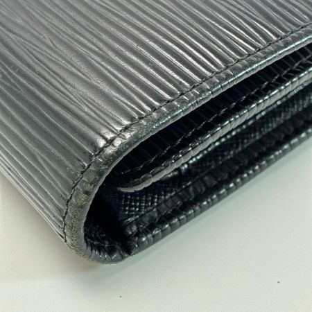 LOUIS VUITTON ルイヴィトン エピ ポルトトレゾール・エテュイ パピエ M63712 ブラック 3つ折り財布