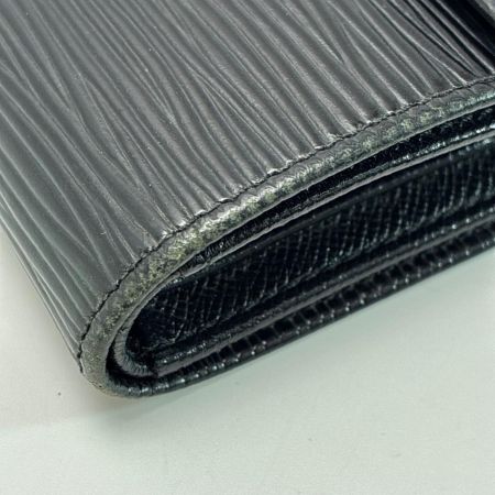LOUIS VUITTON ルイヴィトン エピ ポルトトレゾール・エテュイ パピエ M63712 ブラック 3つ折り財布