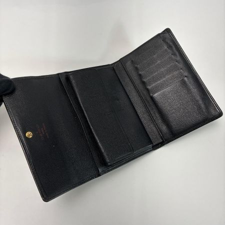 LOUIS VUITTON ルイヴィトン エピ ポルトトレゾール・エテュイ パピエ M63712 ブラック 3つ折り財布