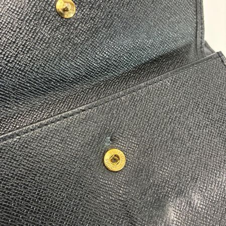 LOUIS VUITTON ルイヴィトン エピ ポルトトレゾール・エテュイ パピエ M63712 ブラック 3つ折り財布