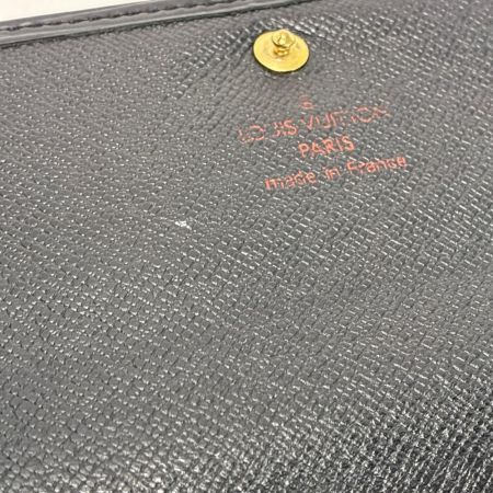 LOUIS VUITTON ルイヴィトン エピ ポルトトレゾール・エテュイ パピエ M63712 ブラック 3つ折り財布