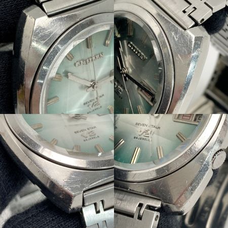 CITIZEN シチズン セブンスター V2 カットガラス 24石 4-770781 グリーン 自動巻き メンズ 腕時計 SEVEN STAR
