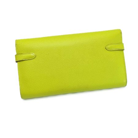 HERMES エルメス ケリー ヴォーエプソン D刻印 スフレ 長財布 レディース シルバー金具 箱有