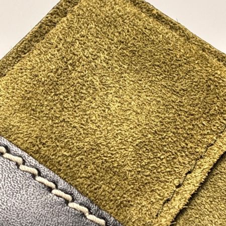 BOTTEGA VENETA ボッテガヴェネタ ラウンドファスナー長財布 レザー×スウェード ブラック×カーキ 箱・保存袋有