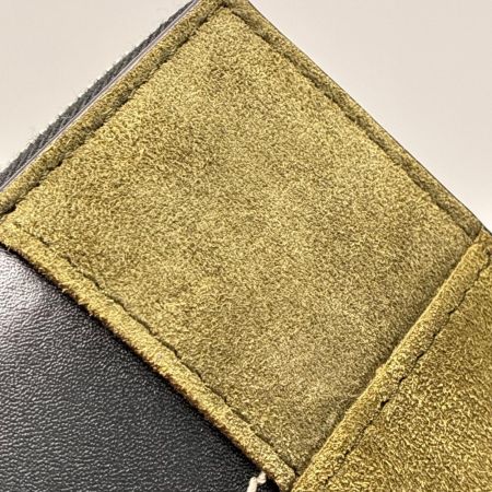 BOTTEGA VENETA ボッテガヴェネタ ラウンドファスナー長財布 レザー×スウェード ブラック×カーキ 箱・保存袋有
