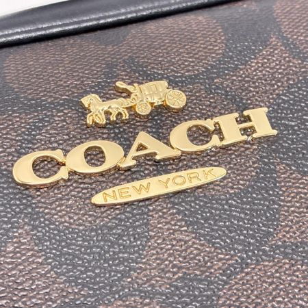 COACH コーチ ショルダーバッグ CA547 ブラック×ダークブラウン レディース ストラップ