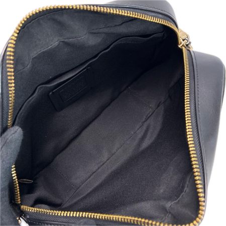 COACH コーチ ショルダーバッグ CA547 ブラック×ダークブラウン レディース ストラップ