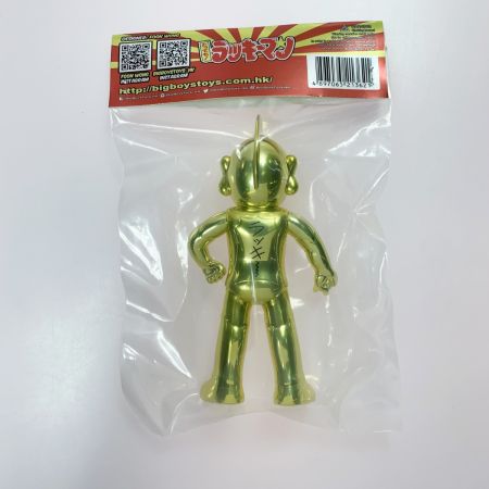 BigBoysToys Sofubi Addict Series とっても！ ラッキーマン Gold Chrome バージョン