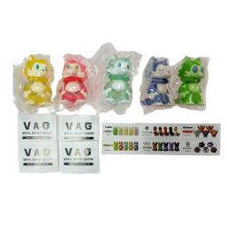 VAG 10th Anniversary 1 おおかみくん ソフビフィギュア 5個セット 人形 Sランク