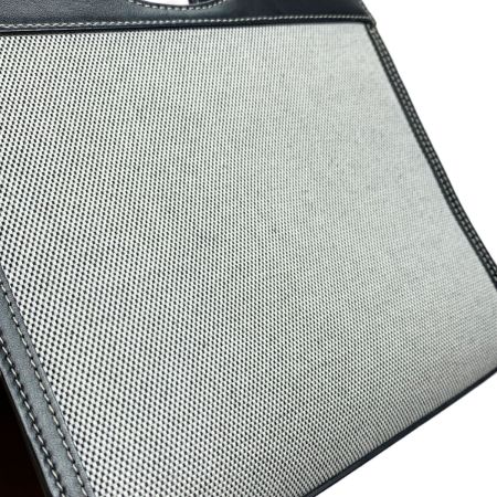 BURBERRY バーバリー ミニ トライカラー ハンドバッグ 8032437 ブラック×グレー ストラップ付