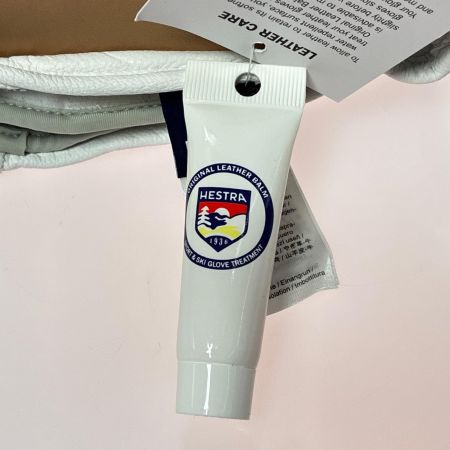HESTRA へストラ 3-Finger レザー グローブ スキー スノーボード サイズ 8 ユニセックス レザーバーム付き 30872 ホワイト 未使用