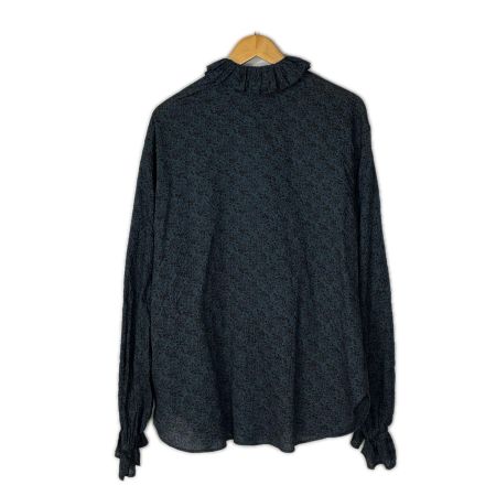 fofofofa シャツ ブラウス 長袖 サイズ F 花柄 レディース ネイビー
