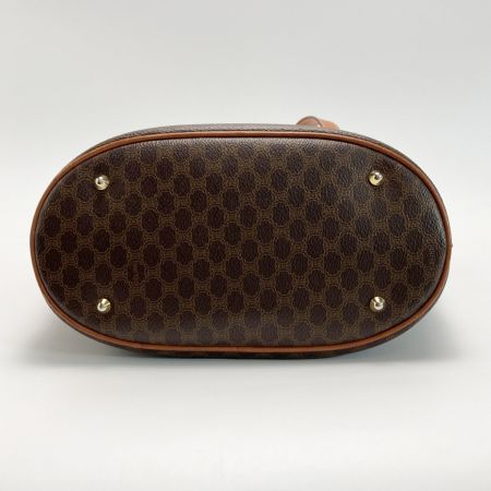 CELINE セリーヌ マカダム柄 トートバッグ M95 ブラウン PVC×レザー ワンショルダー