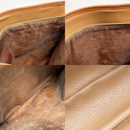 CELINE セリーヌ マカダム柄 トートバッグ M95 ブラウン PVC×レザー ワンショルダー