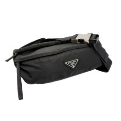 PRADA プラダ ウエストバッグ ナイロン ブラック Cランク