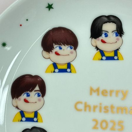 SnowMan 2025クリスマスお皿 不二家 Snow Man オリジナルクリスマスプレート 2025 箱有