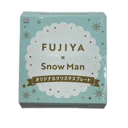 SnowMan 2025クリスマスお皿 不二家 Snow Man オリジナルクリスマスプレート 2025 箱有