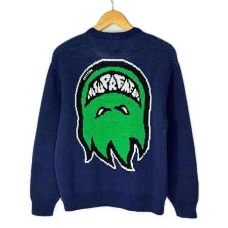 Supreme シュプリーム SPITFIRE SWEATER ネイビー ニット Sサイズ メンズ