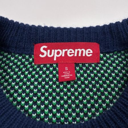 Supreme シュプリーム SPITFIRE SWEATER ネイビー ニット Sサイズ メンズ